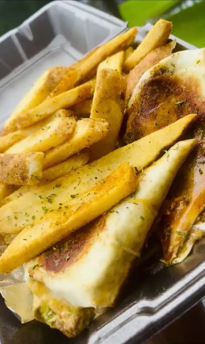 Grilled Burrito & Fries
